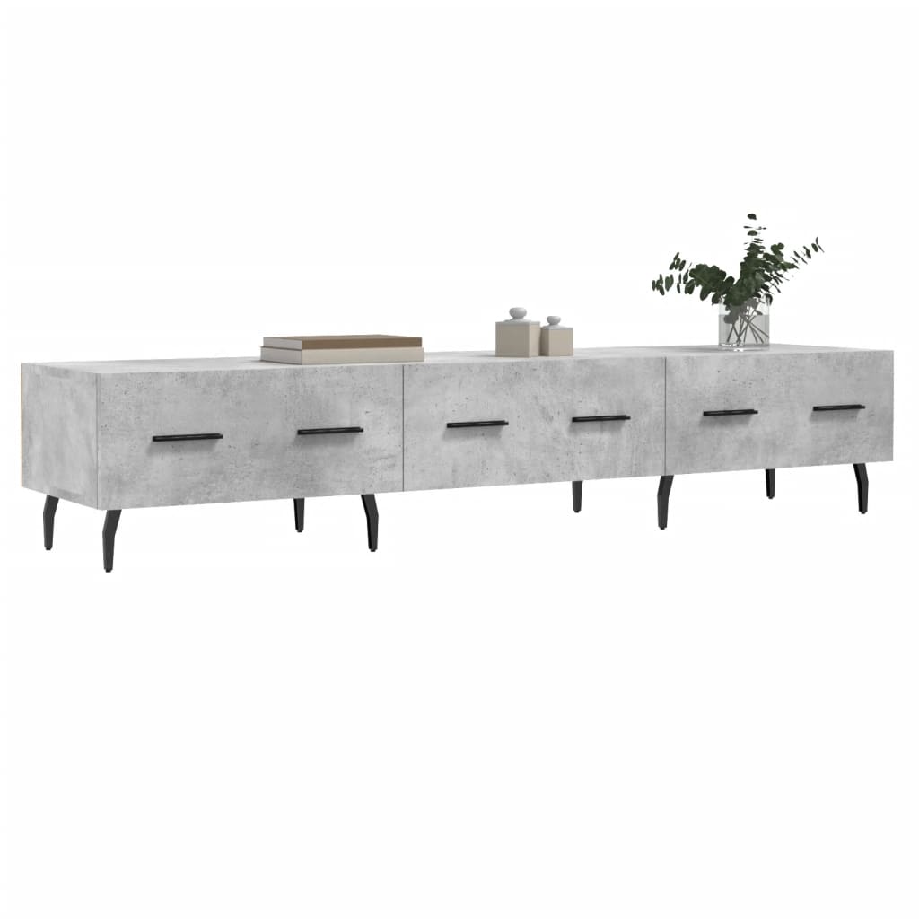 TV Cabinet Concrete Grey 150x36x30 cm Engineered Wood