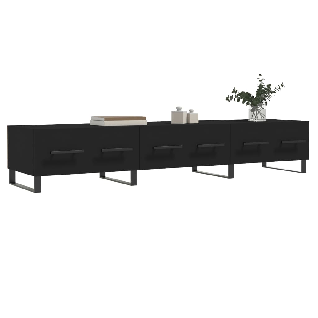 TV Cabinet Black 150x36x30 cm Engineered Wood