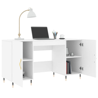 Desk White 140x50x75 cm Engineered Wood