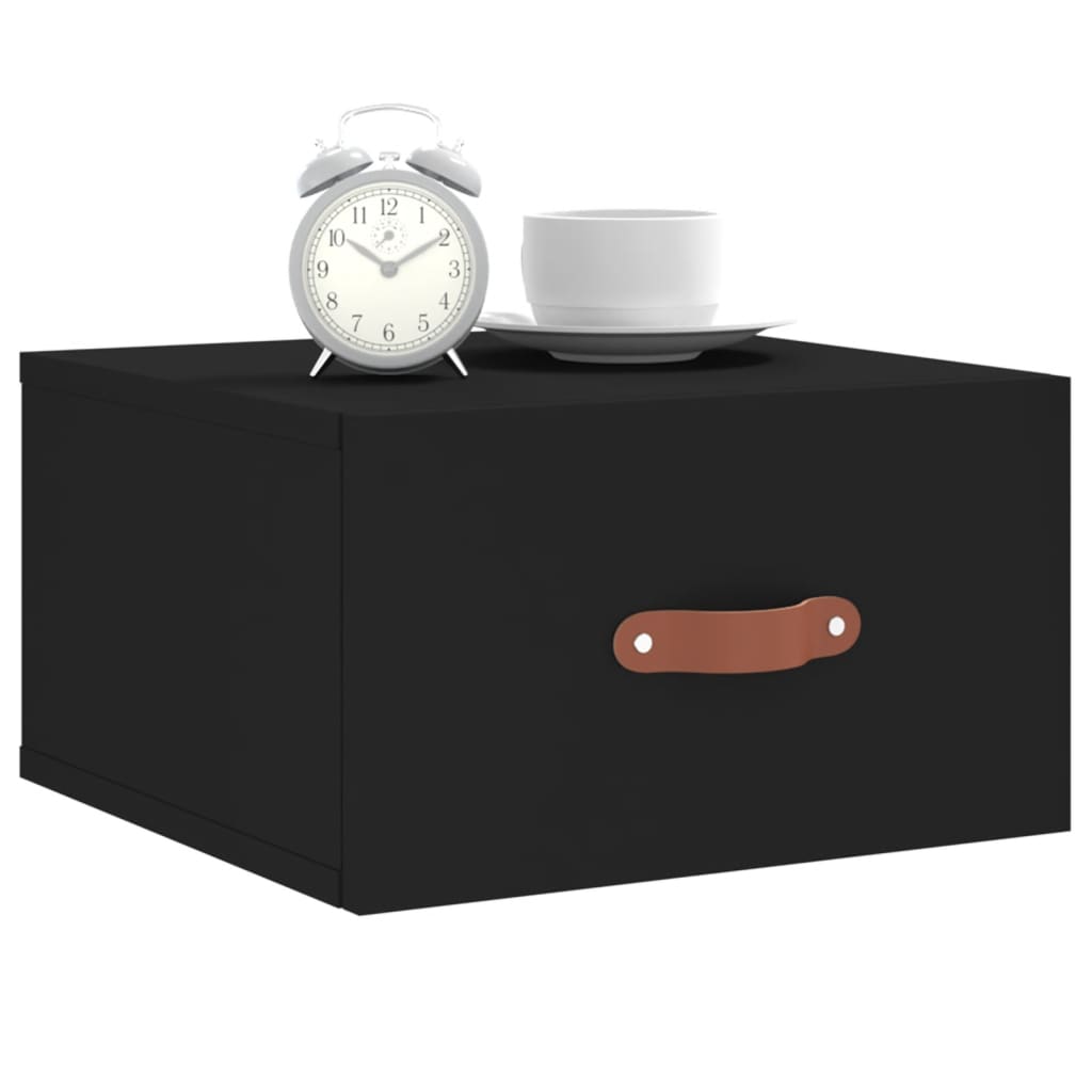 Wall-mounted Bedside Cabinets 2 pcs Black 35x35x20 cm