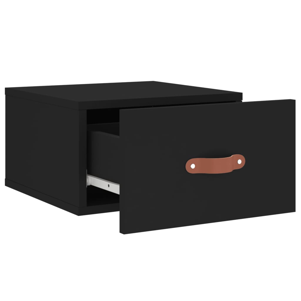 Wall-mounted Bedside Cabinets 2 pcs Black 35x35x20 cm