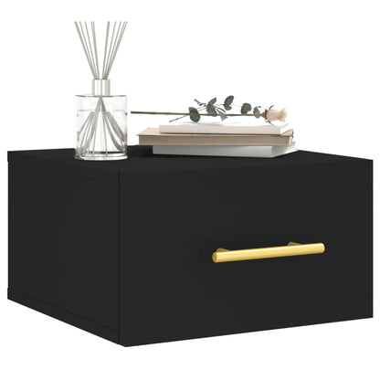 Wall-mounted Bedside Cabinet Black 35x35x20 cm