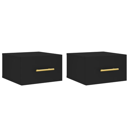 Wall-mounted Bedside Cabinets 2 pcs Black 35x35x20 cm