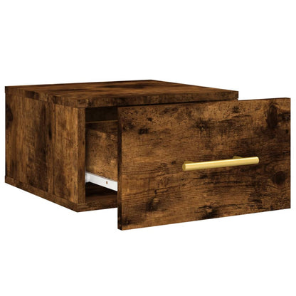 Wall-mounted Bedside Cabinet Smoked Oak 35x35x20 cm