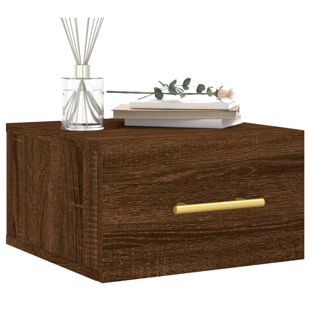 Wall-mounted Bedside Cabinets 2 pcs Brown Oak 35x35x20 cm