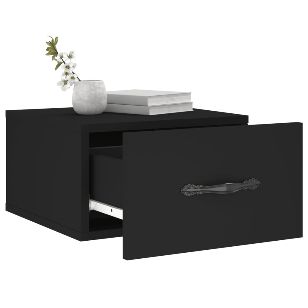 Wall-mounted Bedside Cabinets 2 pcs Black 35x35x20 cm