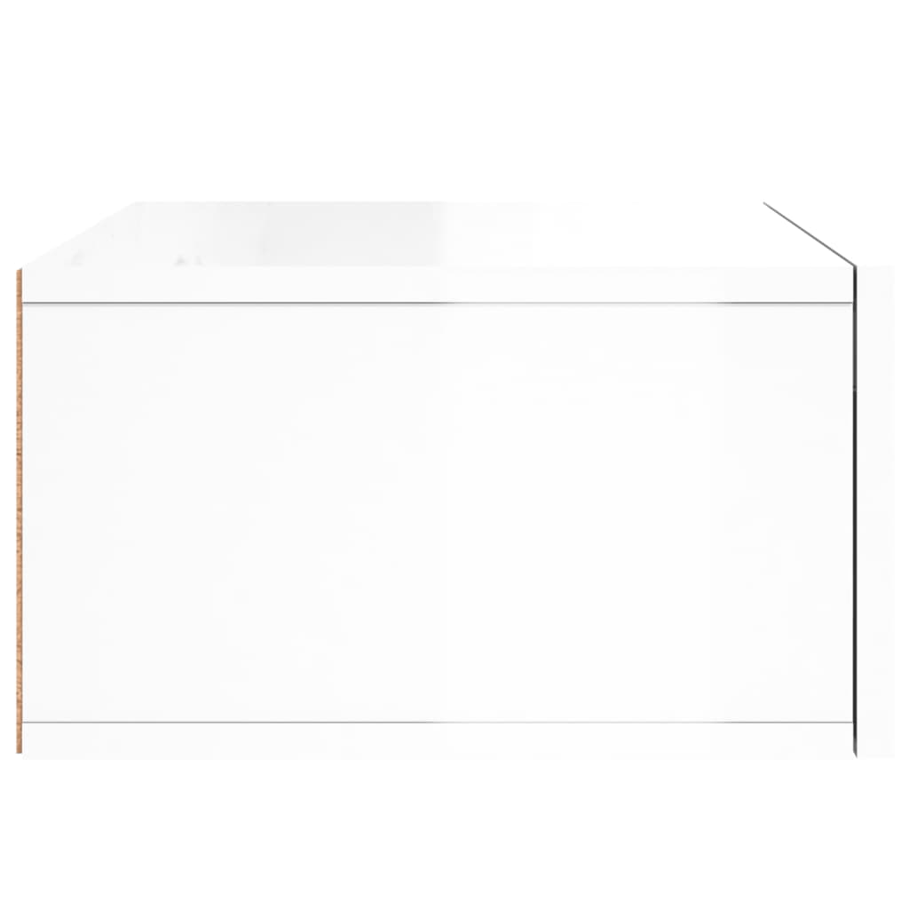 Wall-mounted Bedside Cabinet High Gloss White 35x35x20 cm