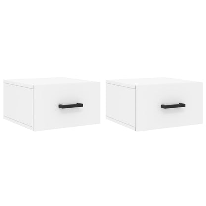 Wall-mounted Bedside Cabinets 2 pcs White 35x35x20 cm