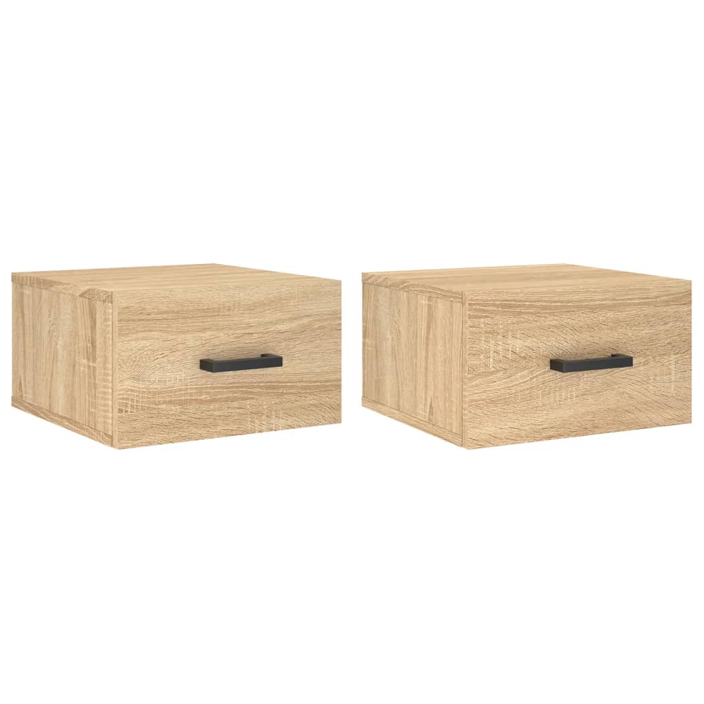 Wall-mounted Bedside Cabinets 2 pcs Sonoma Oak 35x35x20 cm