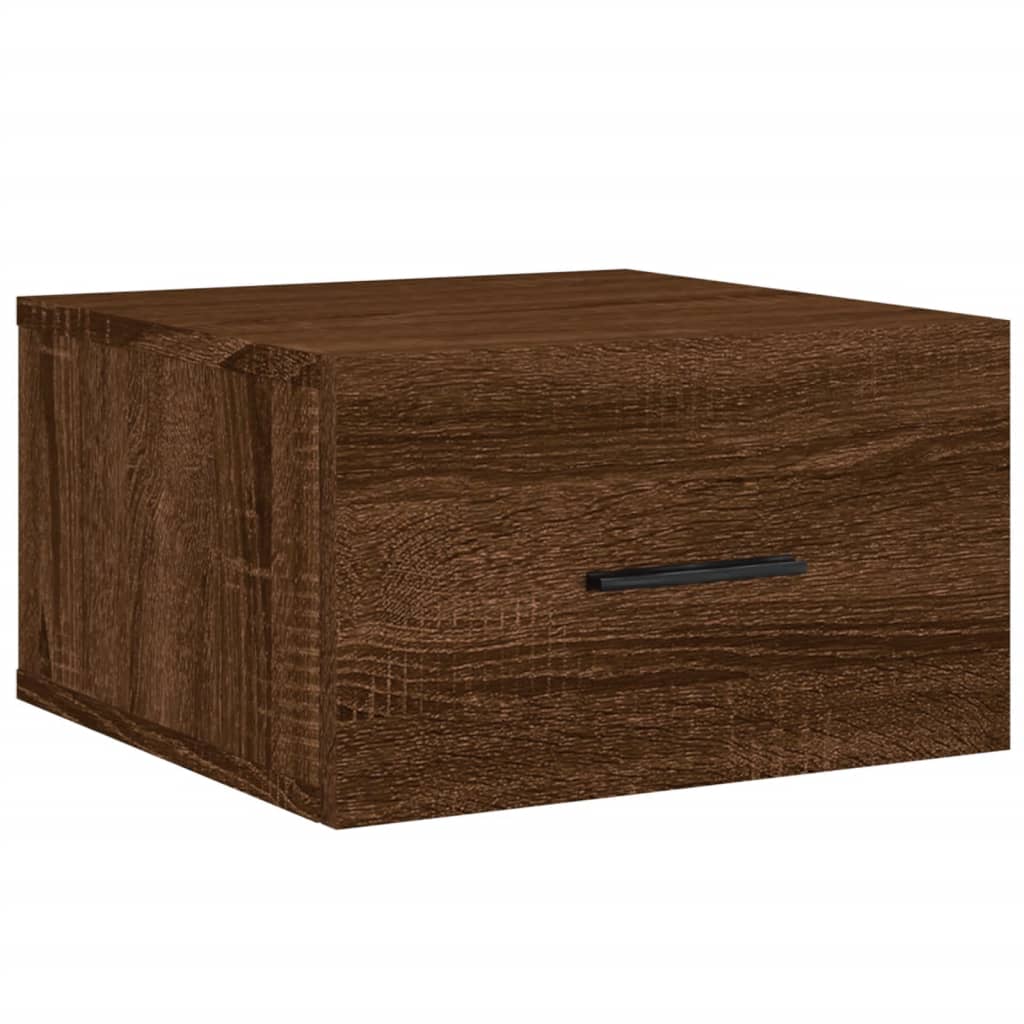 Wall-mounted Bedside Cabinet Brown Oak 35x35x20 cm