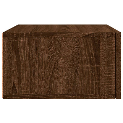 Wall-mounted Bedside Cabinet Brown Oak 35x35x20 cm