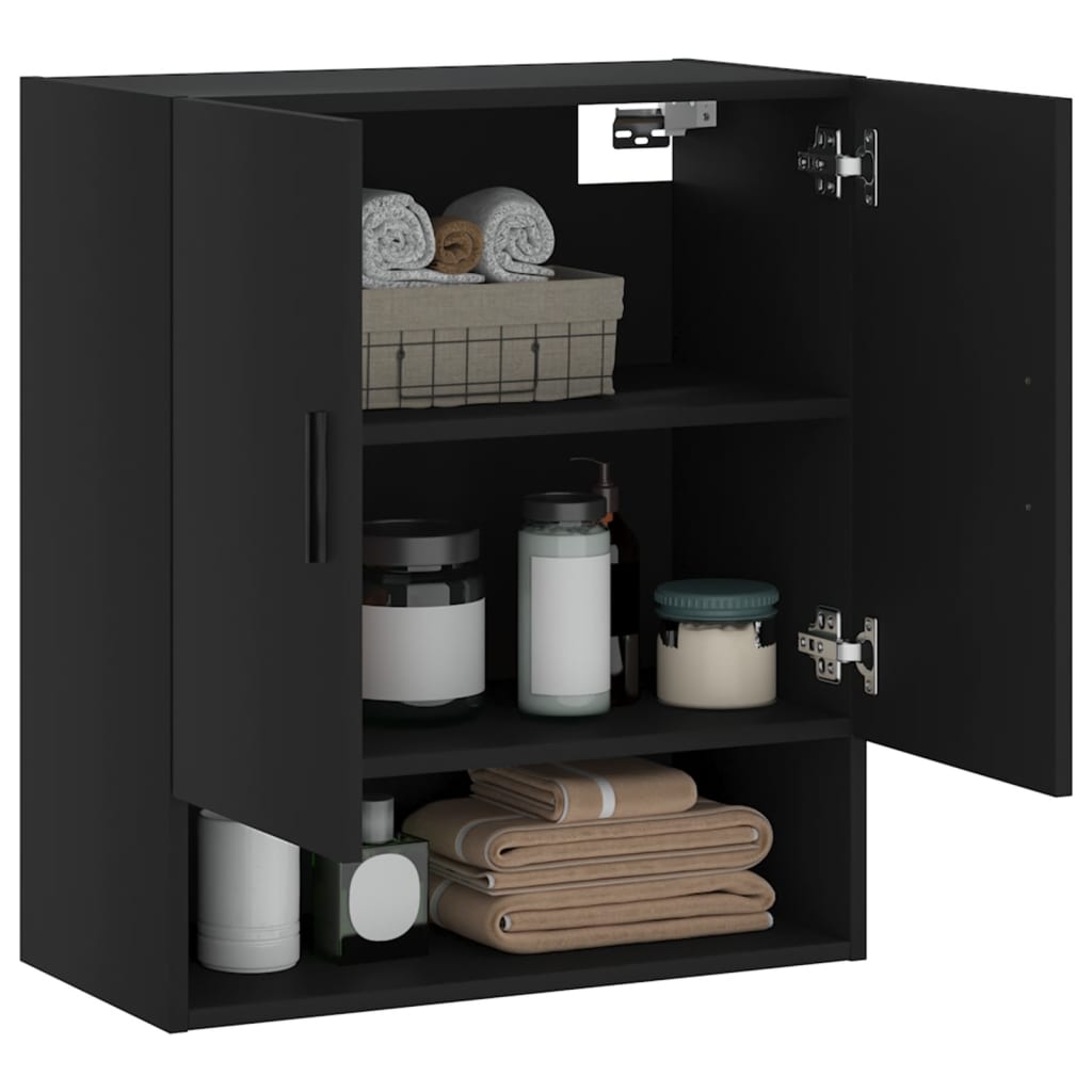 Wall Cabinet Black 60x31x70 cm Engineered Wood