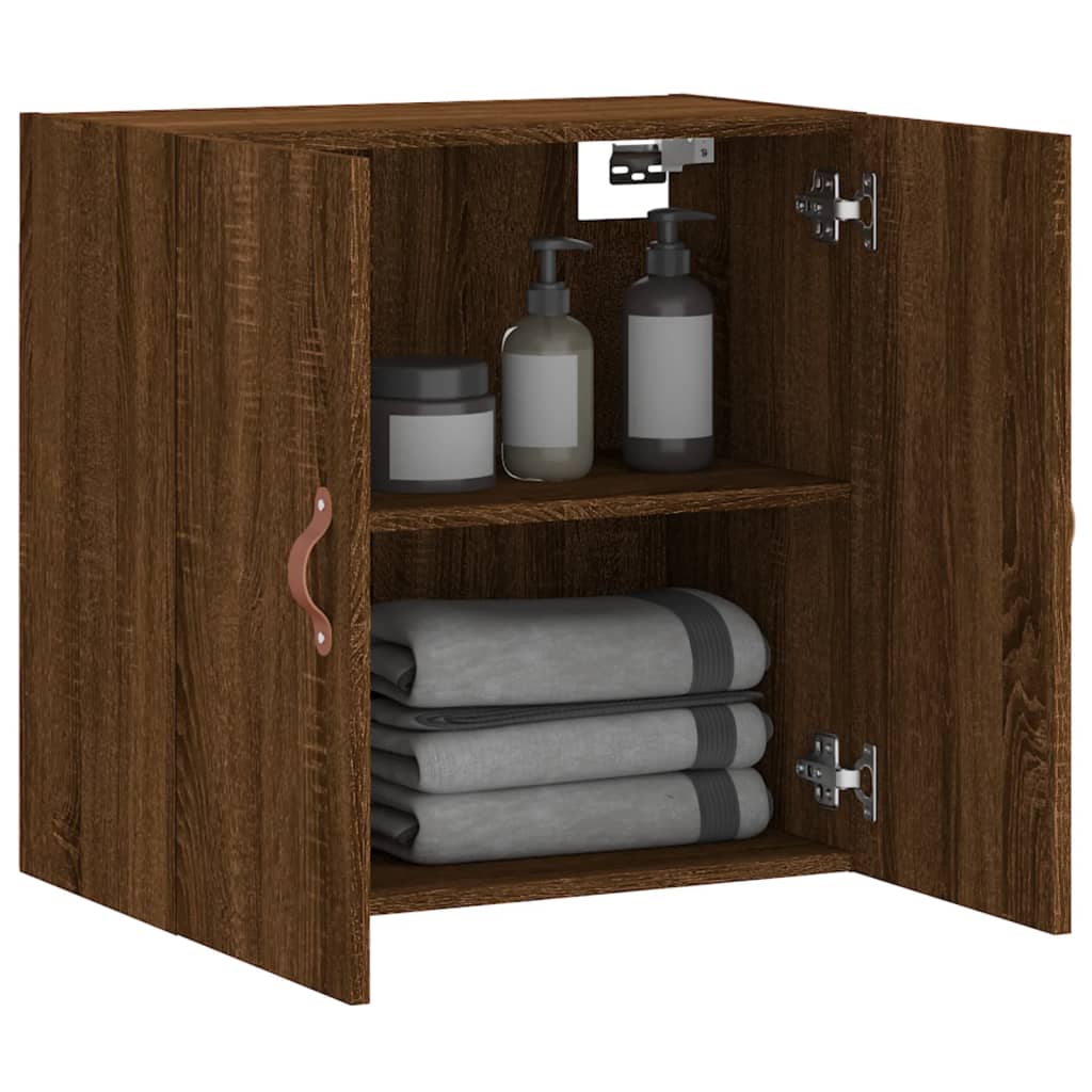 Wall Cabinet Brown Oak 60x31x60 cm Engineered Wood