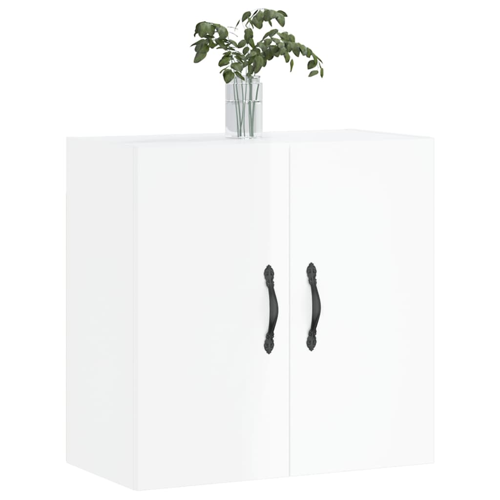 Wall Cabinet High Gloss White 60x31x60 cm Engineered Wood