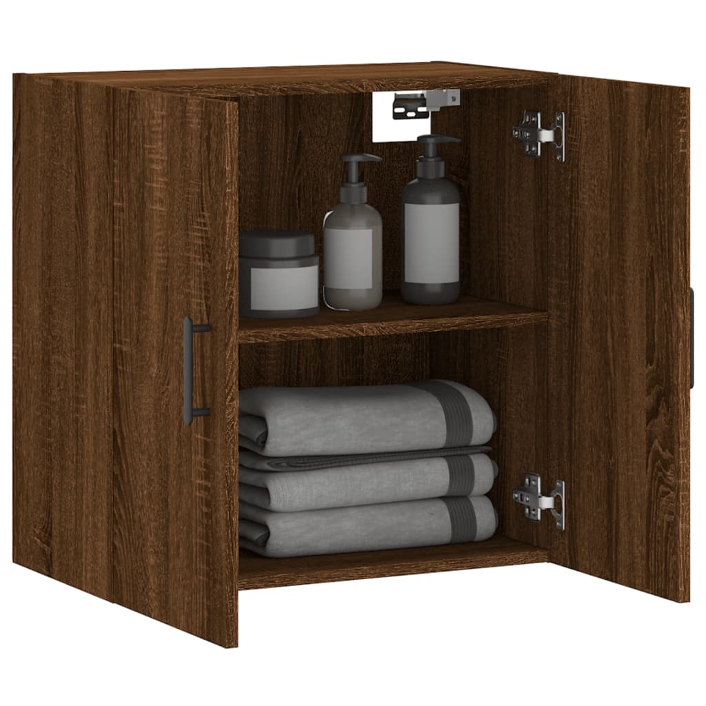 Wall Cabinet Brown Oak 60x31x60 cm Engineered Wood