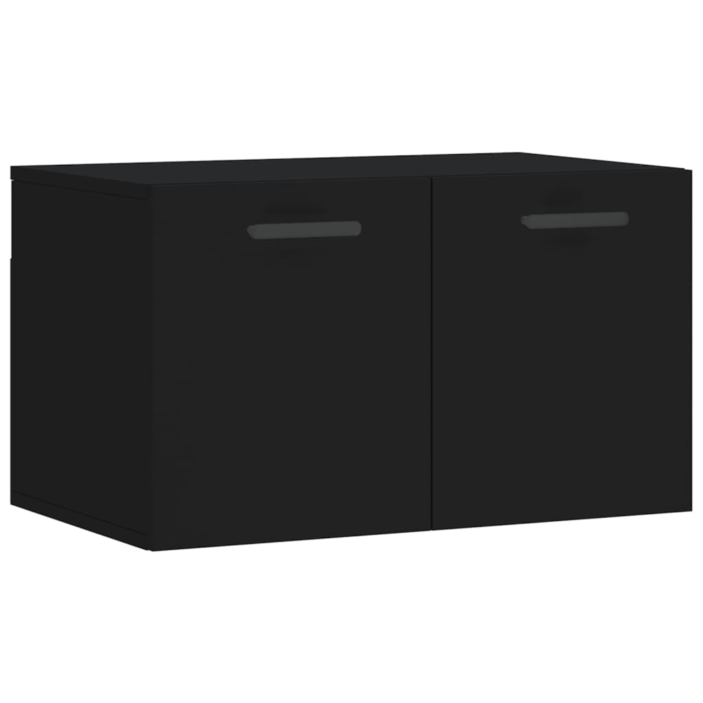 Wall Cabinet Black 60x36.5x35 cm Engineered Wood