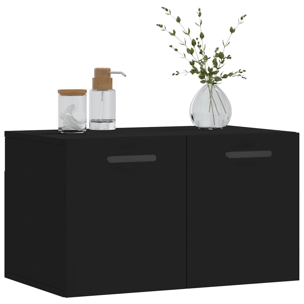 Wall Cabinet Black 60x36.5x35 cm Engineered Wood