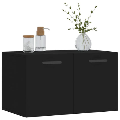 Wall Cabinet Black 60x36.5x35 cm Engineered Wood