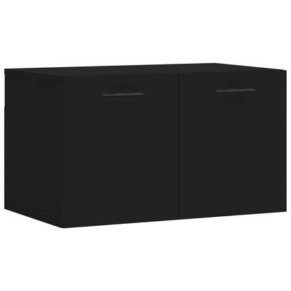 Wall Cabinet Black 60x36.5x35 cm Engineered Wood