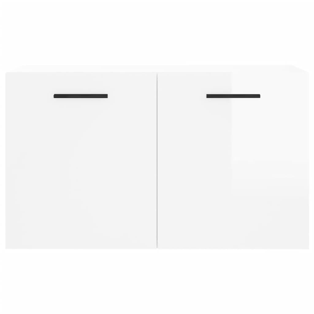 Wall Cabinet High Gloss White 60x36.5x35 cm Engineered Wood