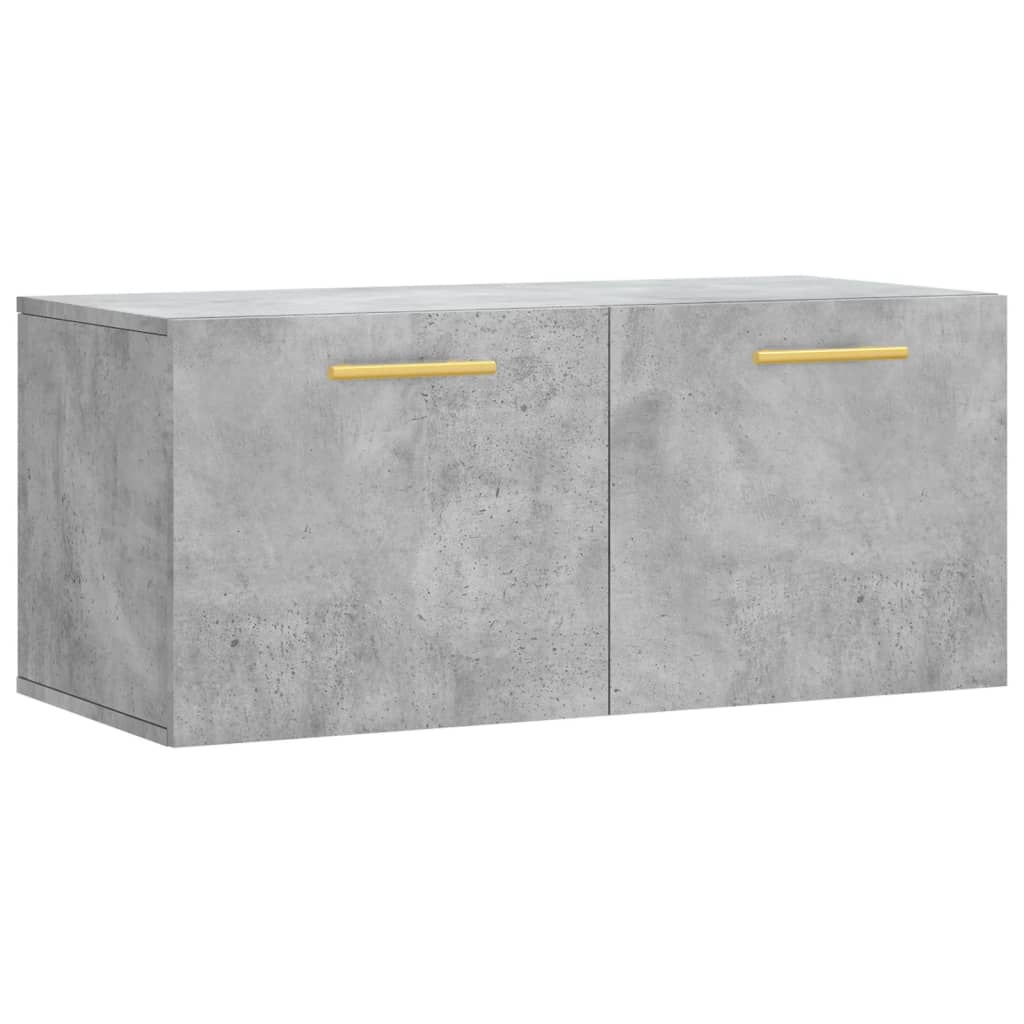 Wall Cabinet Concrete Grey 80x36.5x35 cm Engineered Wood