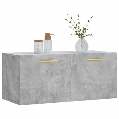 Wall Cabinet Concrete Grey 80x36.5x35 cm Engineered Wood