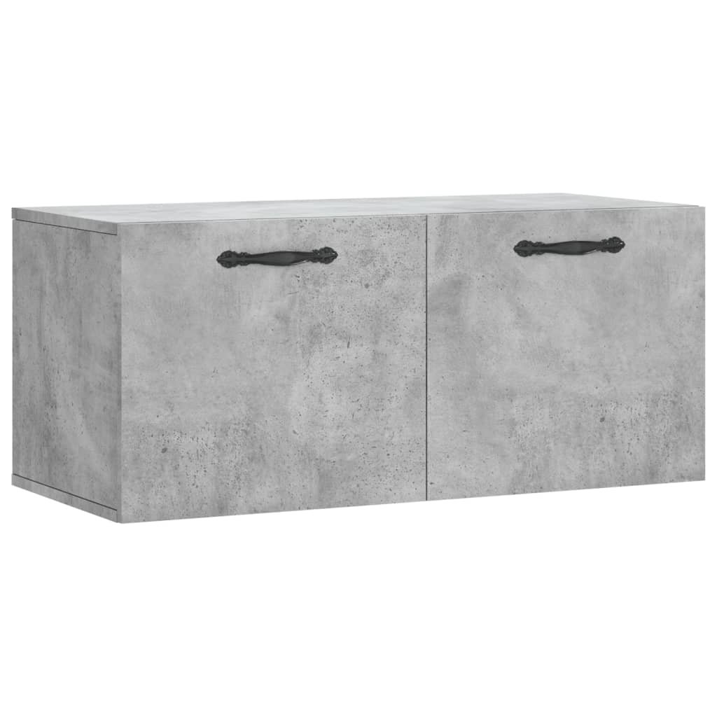 Wall Cabinet Concrete Grey 80x36.5x35 cm Engineered Wood