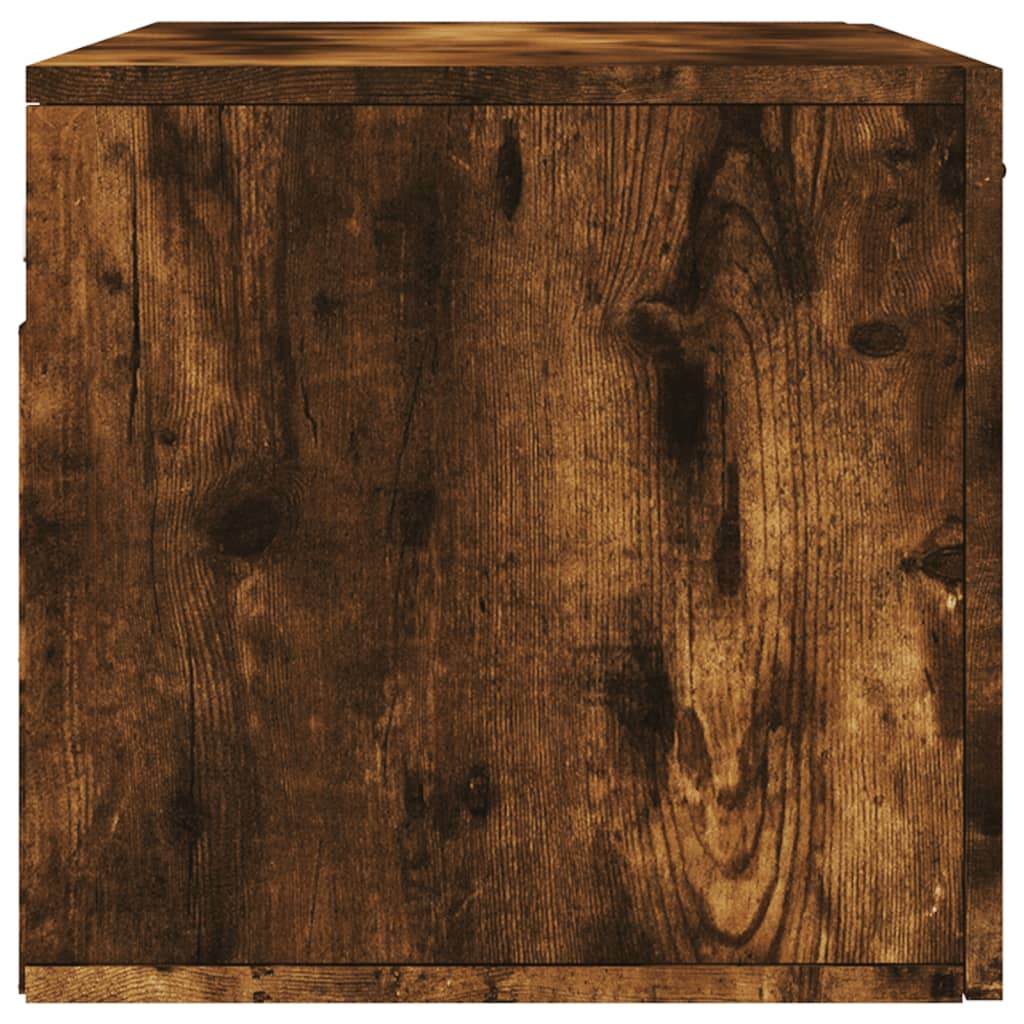 Wall Cabinet Smoked Oak 80x36.5x35 cm Engineered Wood