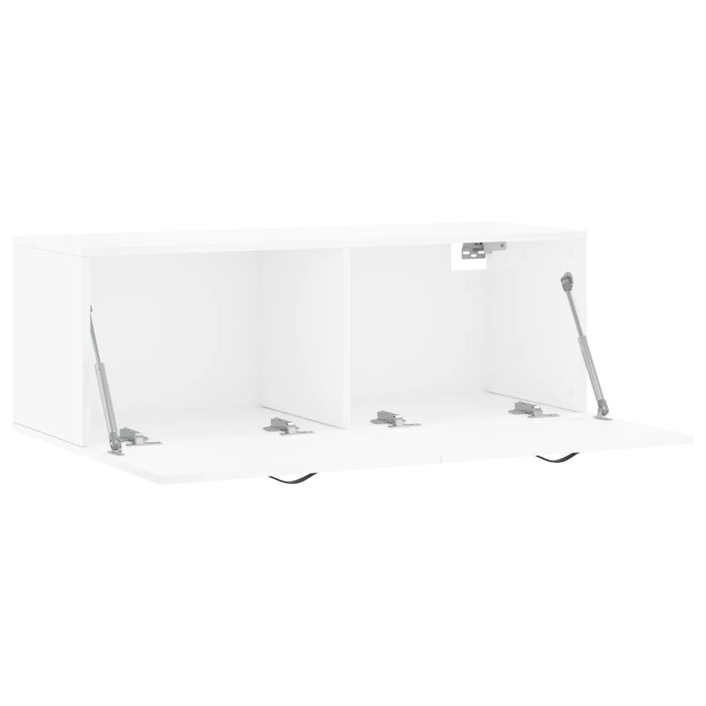 Wall Cabinet High Gloss White 100x36.5x35 cm Engineered Wood