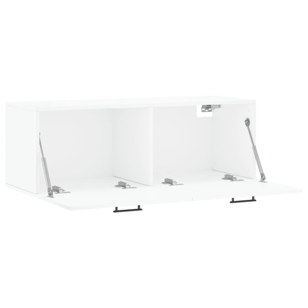 Wall Cabinet High Gloss White 100x36.5x35 cm Engineered Wood