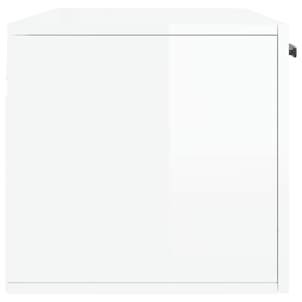 Wall Cabinet High Gloss White 100x36.5x35 cm Engineered Wood