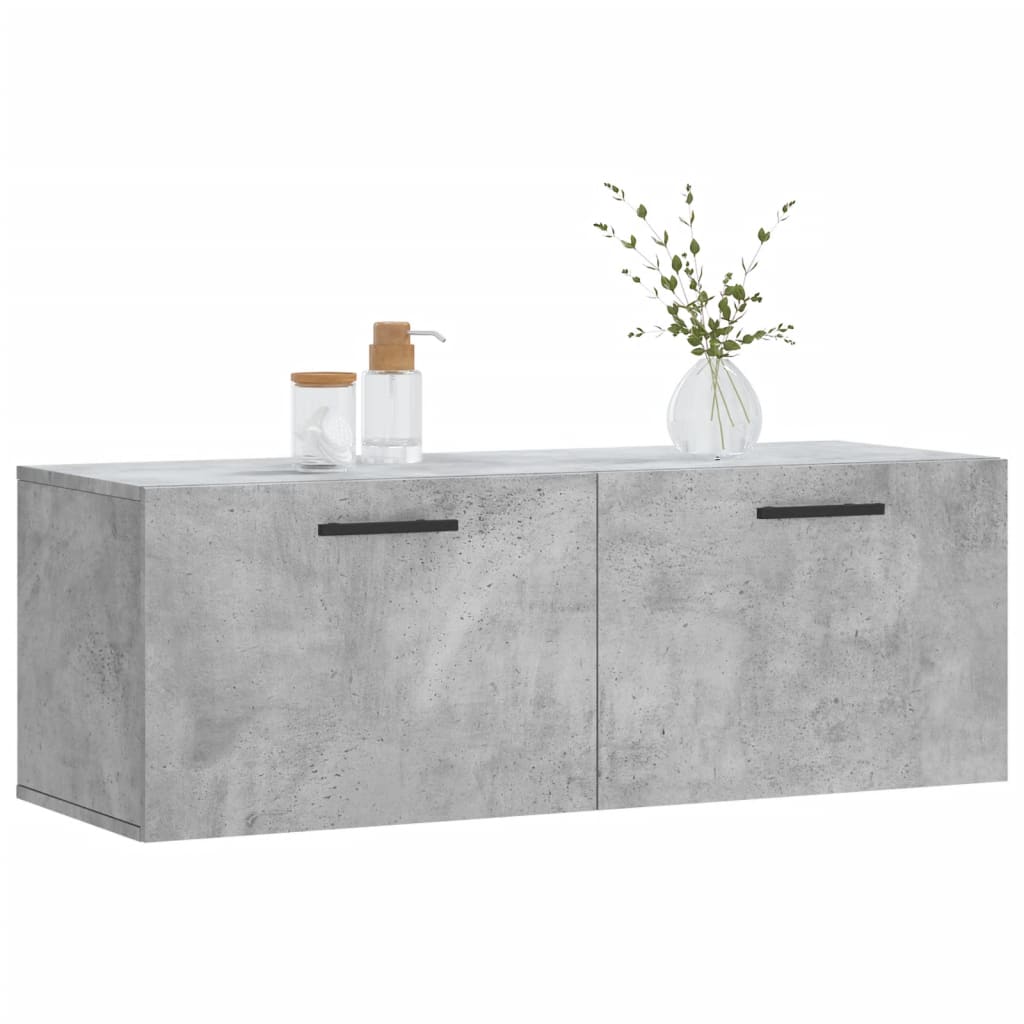 Wall Cabinet Concrete Grey 100x36.5x35 cm Engineered Wood