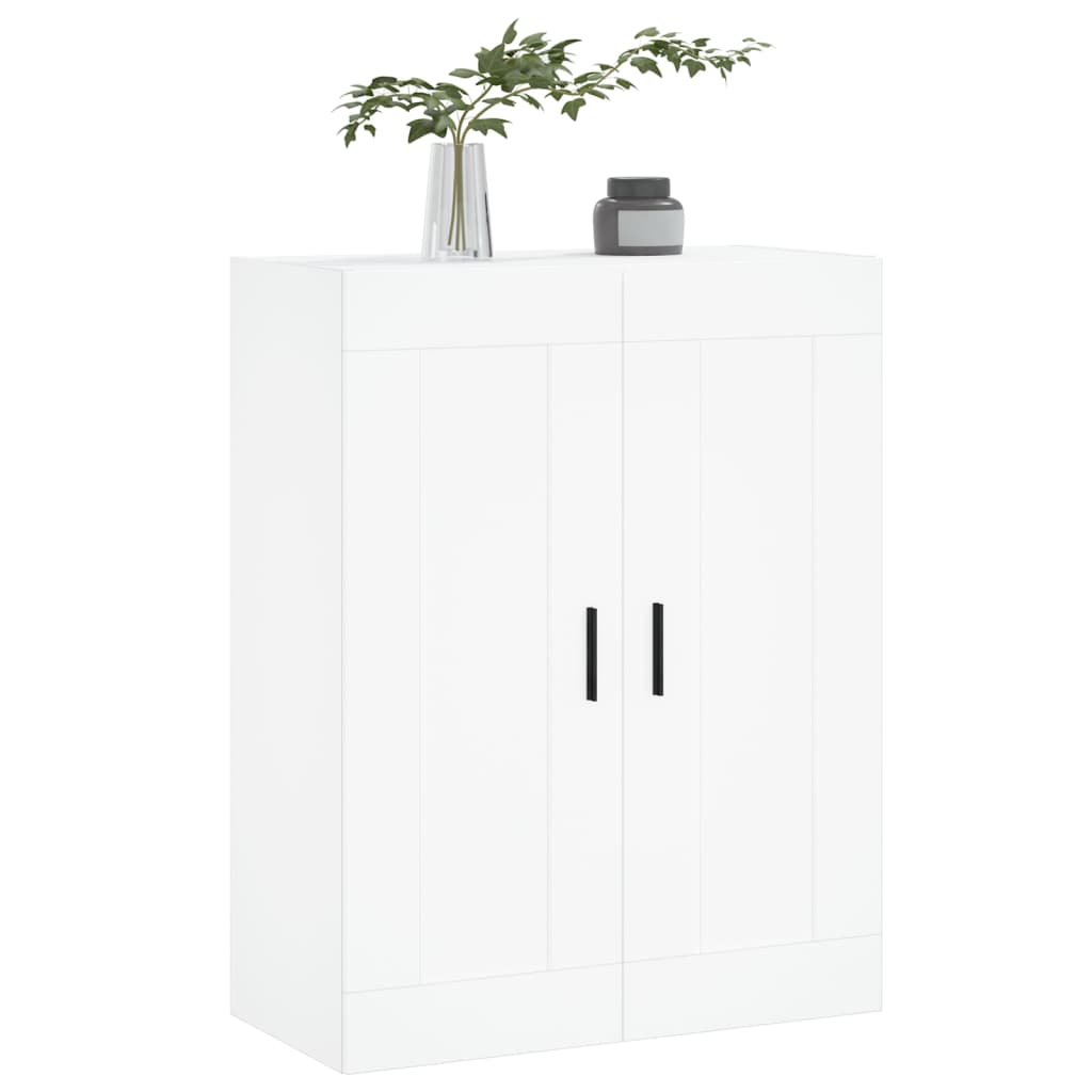 Wall Mounted Cabinet White 69.5x34x90 cm Engineered Wood