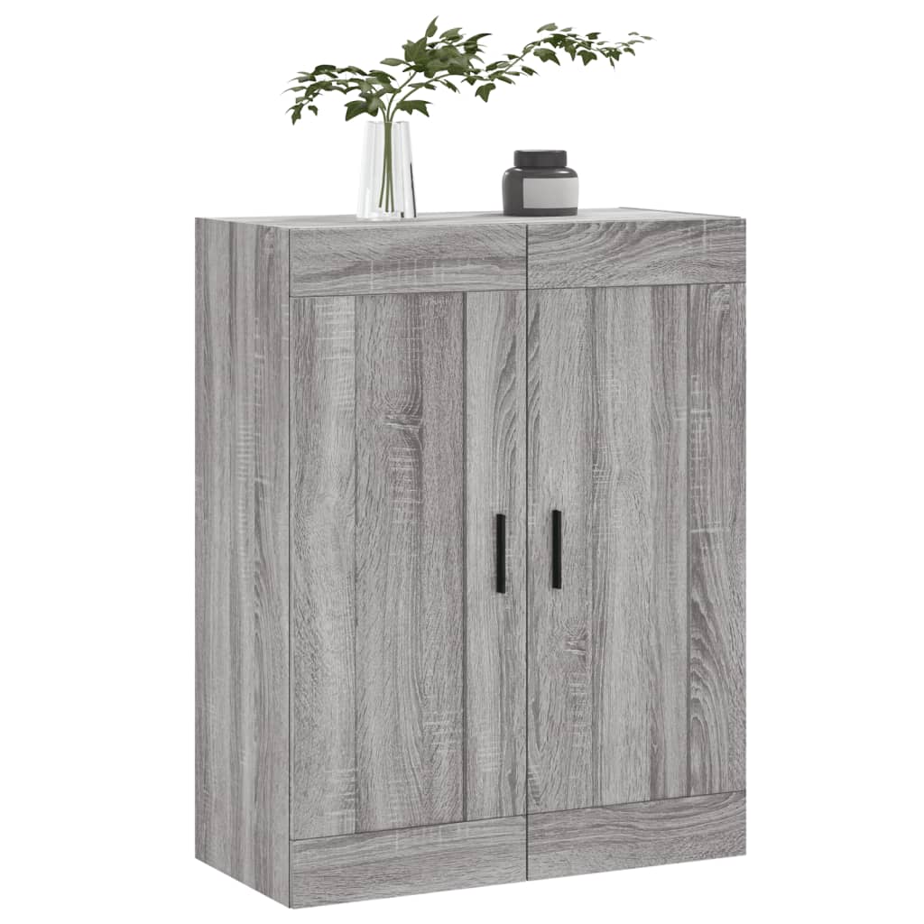 Wall Mounted Cabinet Grey Sonoma 69.5x34x90 cm Engineered Wood