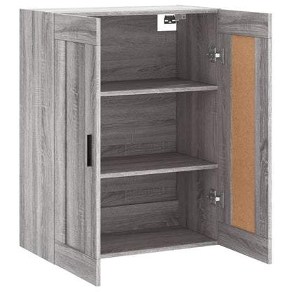 Wall Mounted Cabinet Grey Sonoma 69.5x34x90 cm Engineered Wood