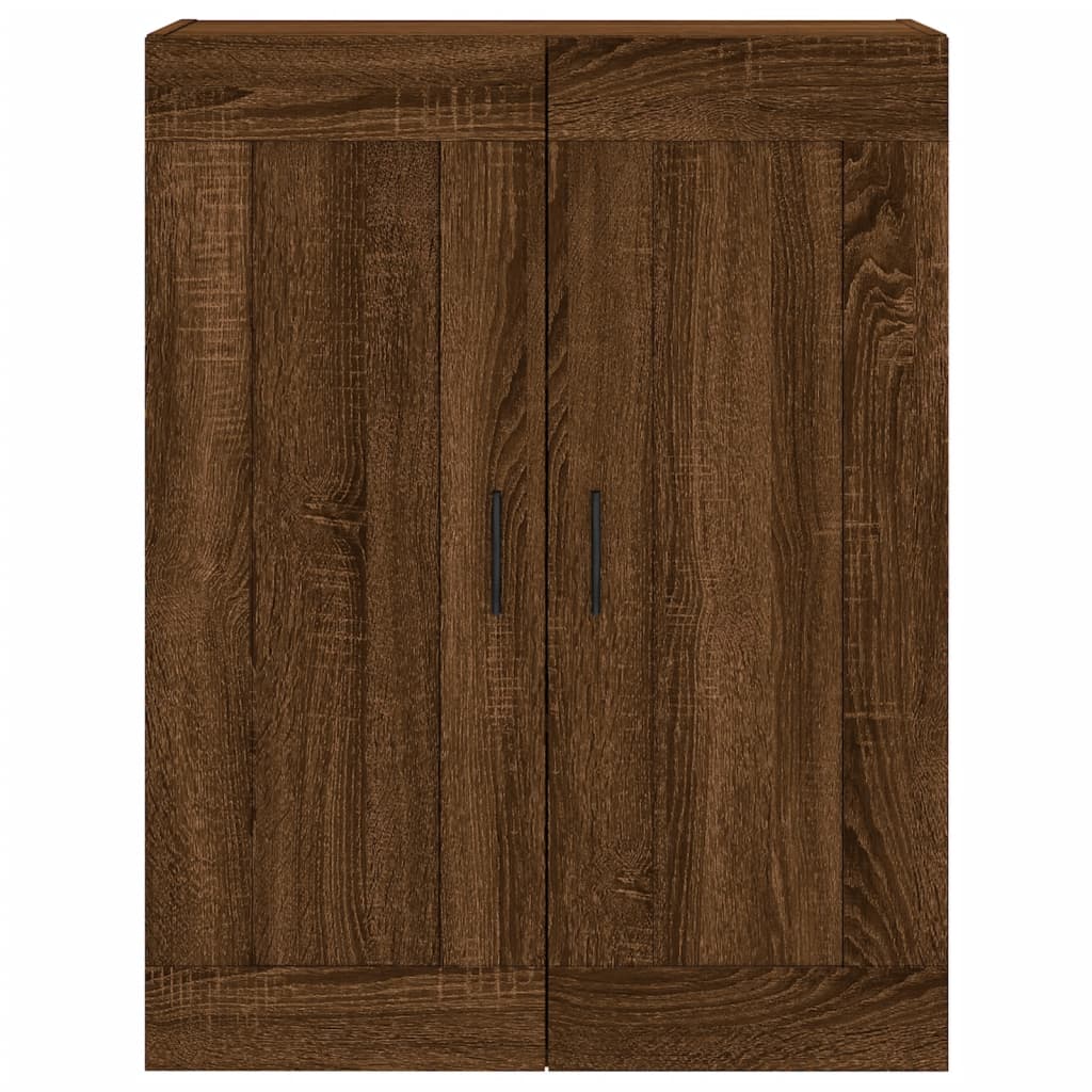 Wall Mounted Cabinet Brown Oak 69.5x34x90 cm Engineered Wood