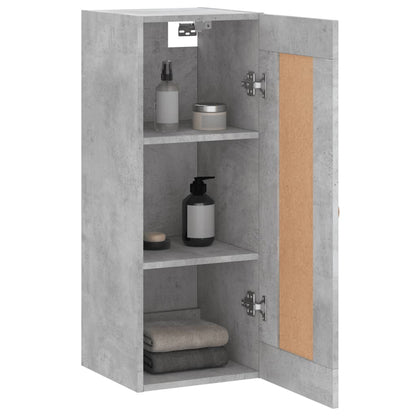 Wall Mounted Cabinet Concrete Grey 34.5x34x90 cm Engineered Wood