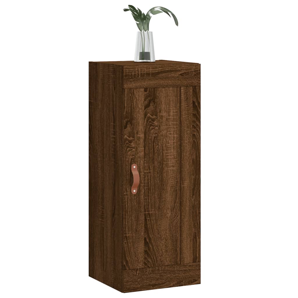 Wall Mounted Cabinet Brown Oak 34.5x34x90 cm Engineered Wood