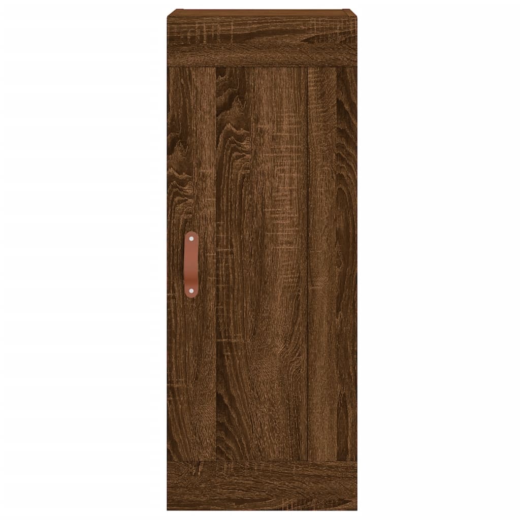 Wall Mounted Cabinet Brown Oak 34.5x34x90 cm Engineered Wood