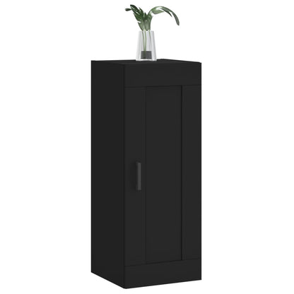 Wall Mounted Cabinet Black 34.5x34x90 cm Engineered Wood