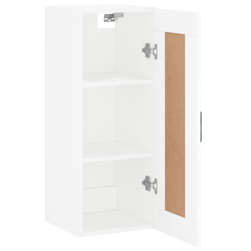 Wall Mounted Cabinet White 34.5x34x90 cm Engineered Wood