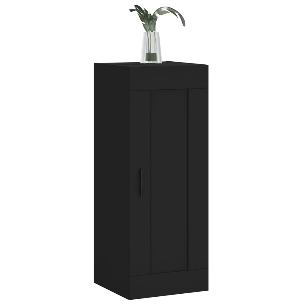 Wall Mounted Cabinet Black 34.5x34x90 cm Engineered Wood