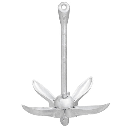 Folding Anchor Silver 3.2 kg Malleable Iron