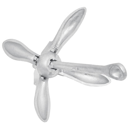 Folding Anchor Silver 3.2 kg Malleable Iron