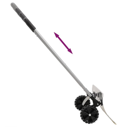 Snow Shovel with Extendable Handle Silver 61 cm Blade Steel