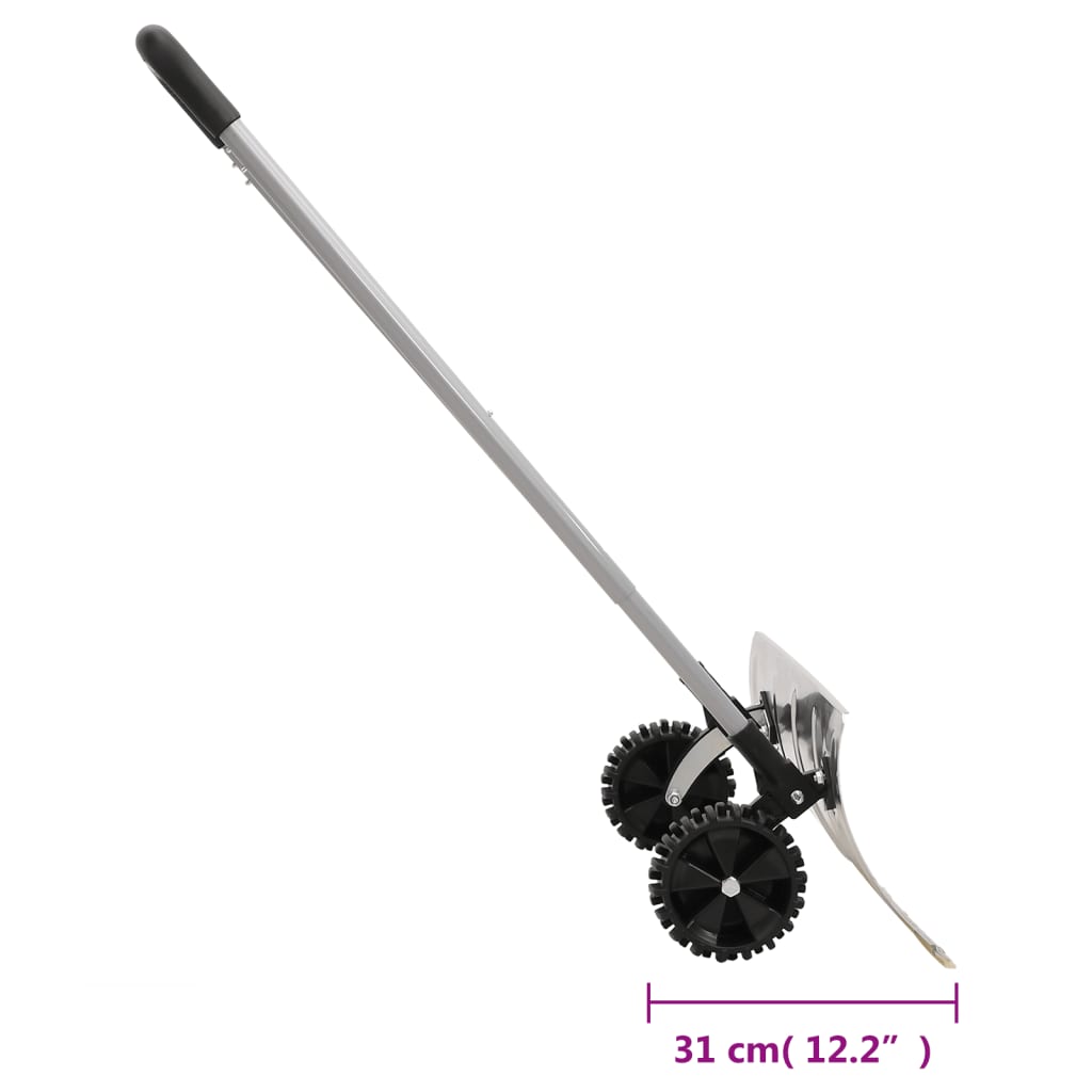 Snow Shovel with Extendable Handle Silver 61 cm Blade Steel