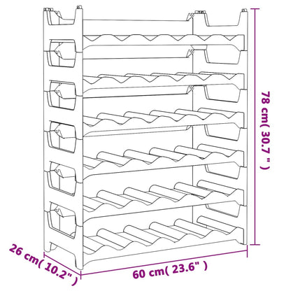 Wine Rack for 36 Bottles PP Stackable