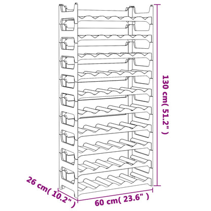 Wine Rack for 60 Bottles PP Stackable