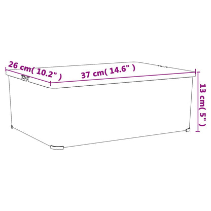 Plastic Storage Boxes 6 pcs 10 L Stackable