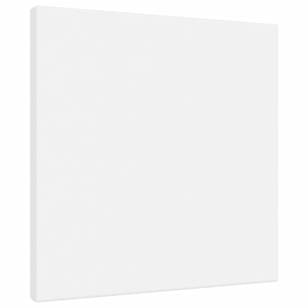 Stretched Canvases 12 pcs White Fabric and Solid Wood Pine